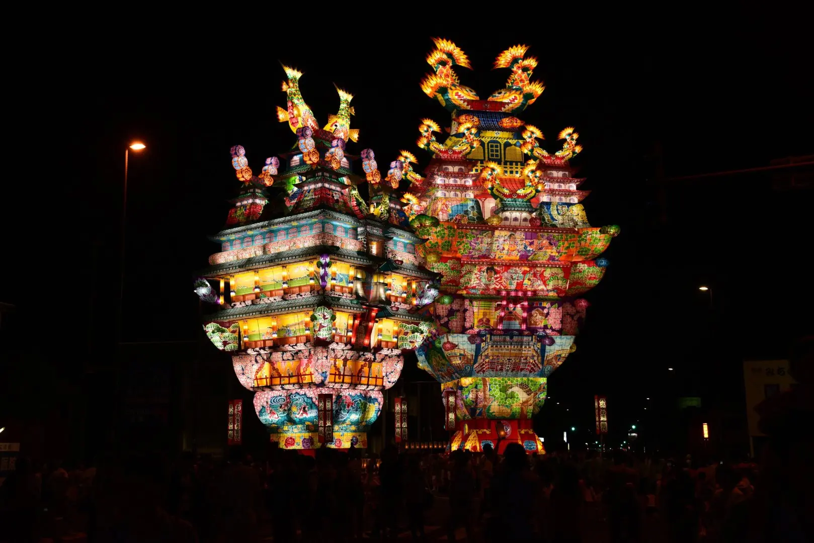 能代七夕「天空の不夜城」