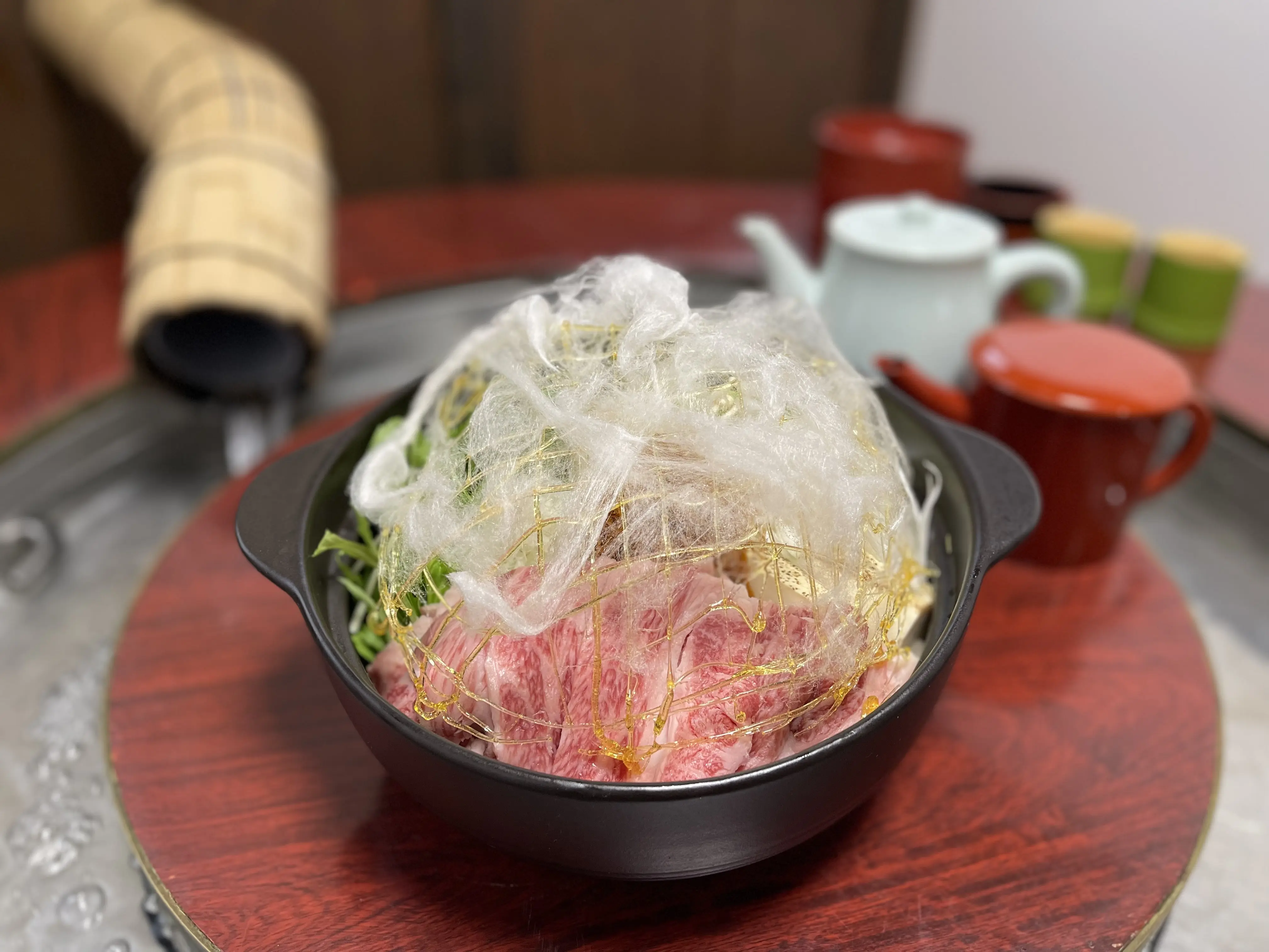 冬の流しそうめん