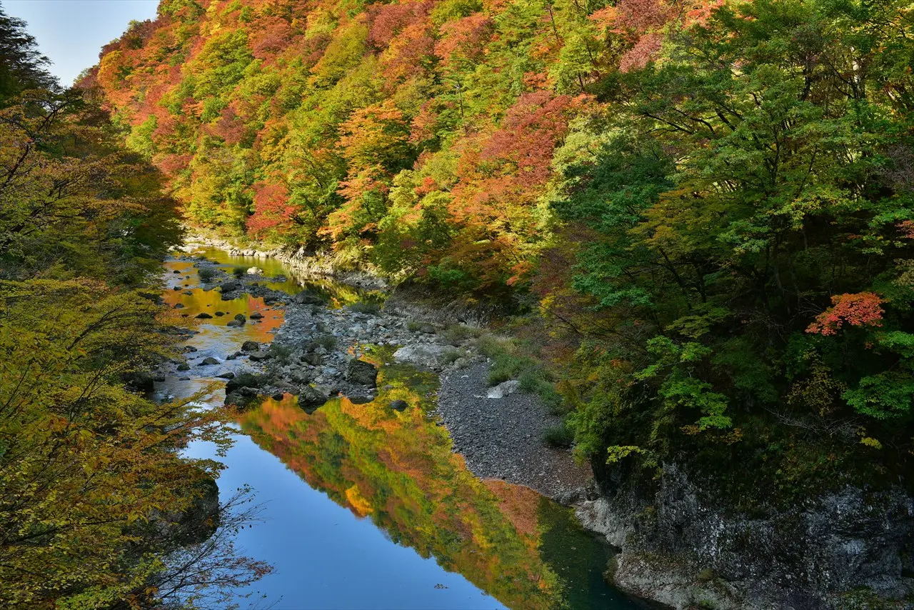 抱返り渓谷の紅葉