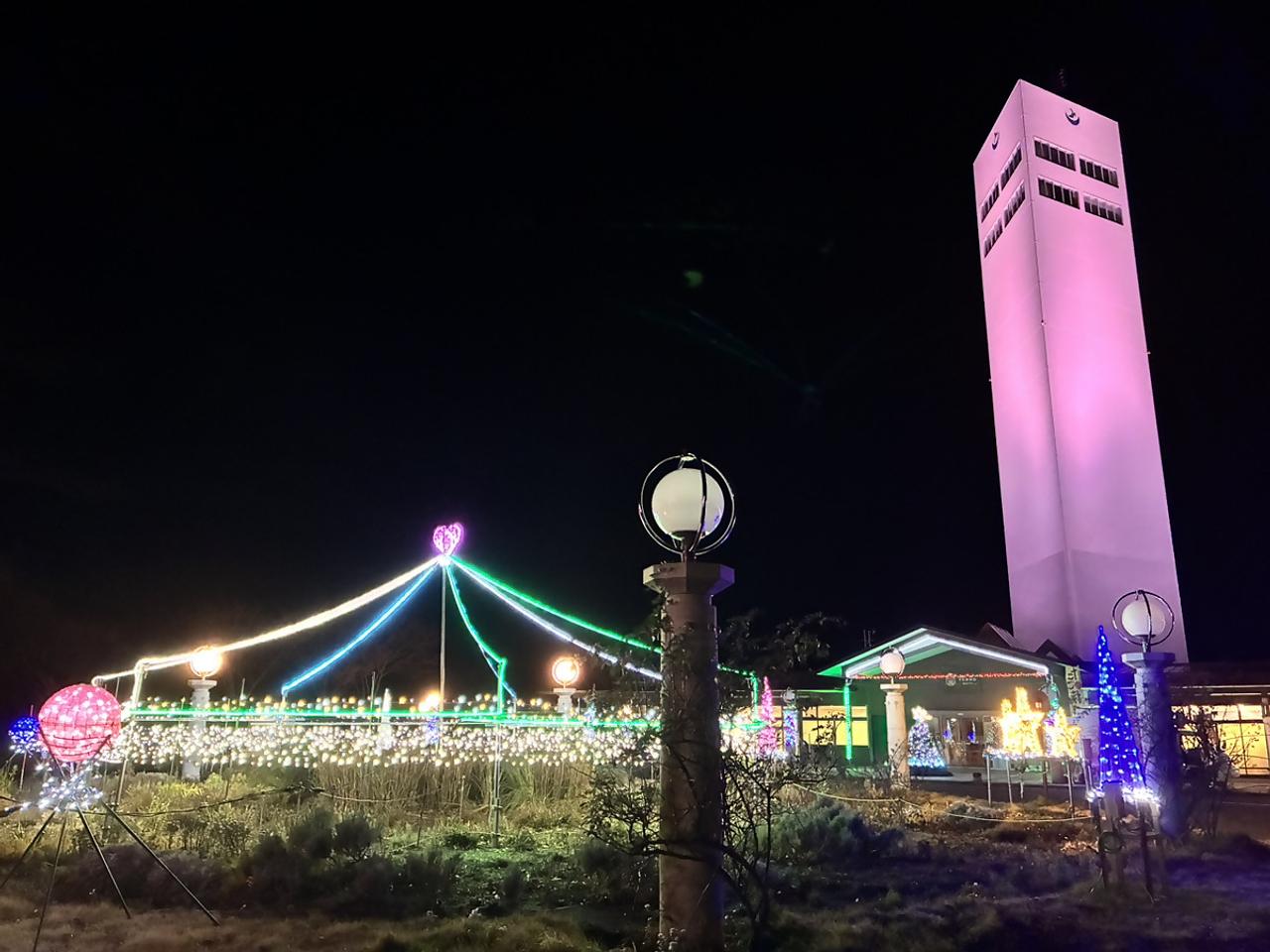 道の駅てんのう 天王グリーンランドイルミネーション【潟上市】